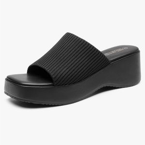 DreamPairs Black Platform Sandals Women’s 8